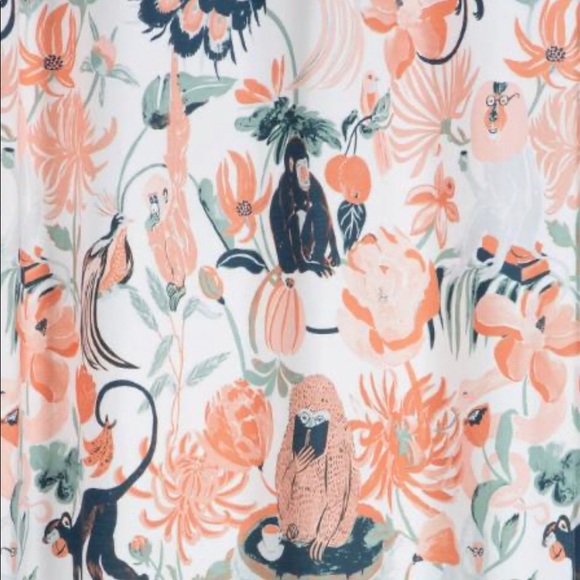 ISO Opalhouse Garden of Monkeys Shower Curtain - Picture 2 of 2